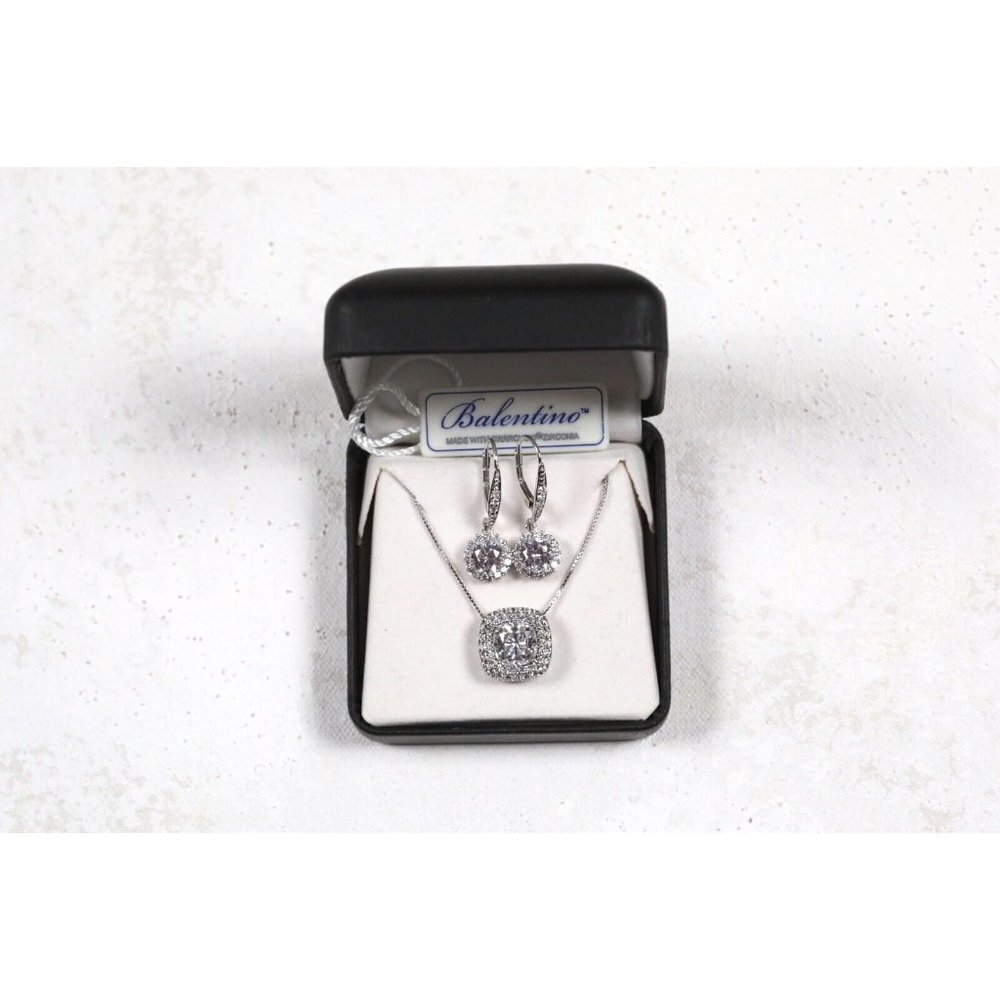 Balentino Swarovski Crystal Earrings and Necklace‎